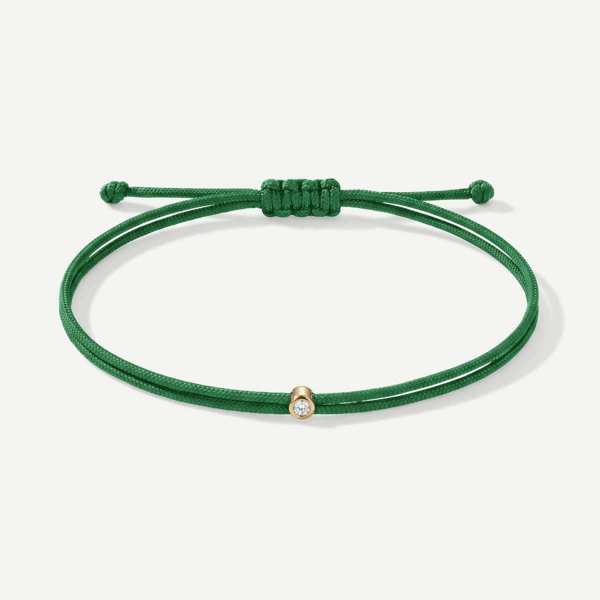Double Eco-Cord Armband Apfelgrün – Gelb vergoldet