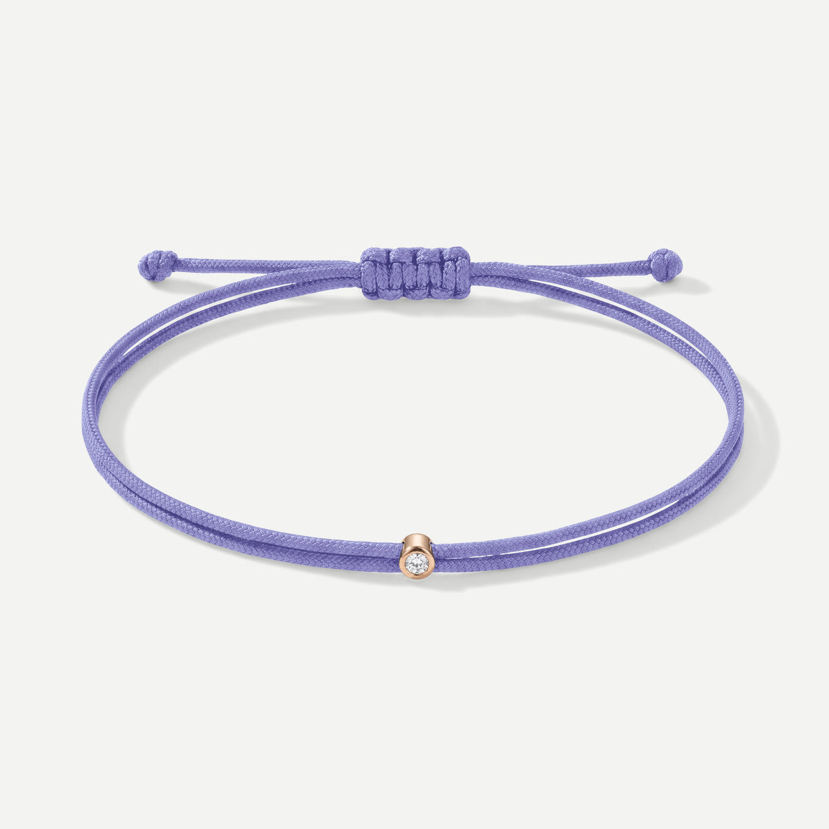 Double Eco-Cord Armband Lavendel – Rosé vergoldet