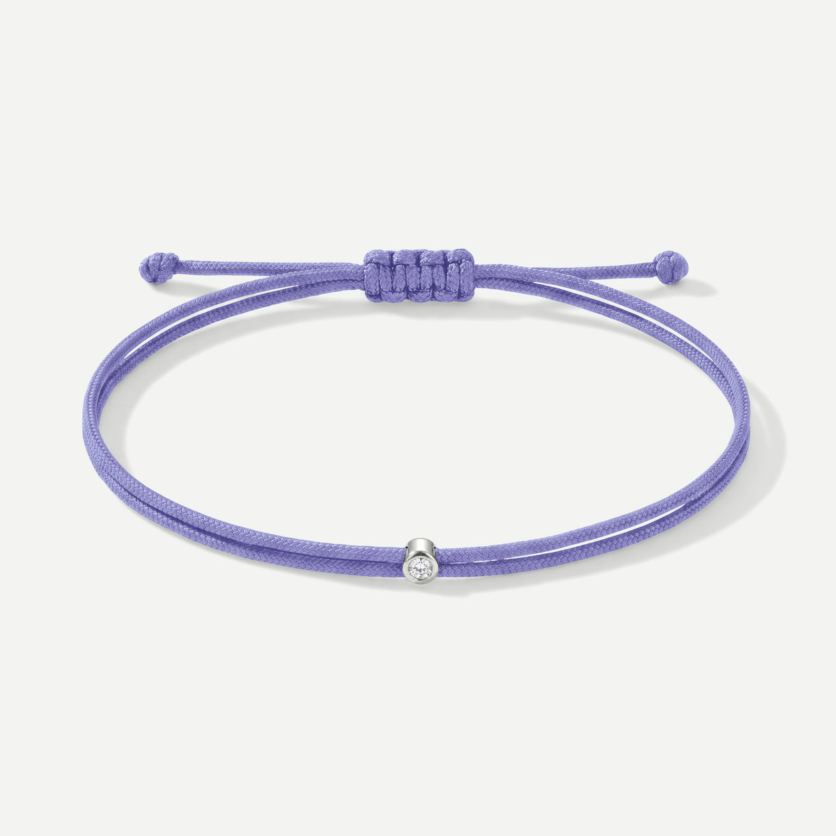 Double Eco-Cord Armband Lavendel – Silber