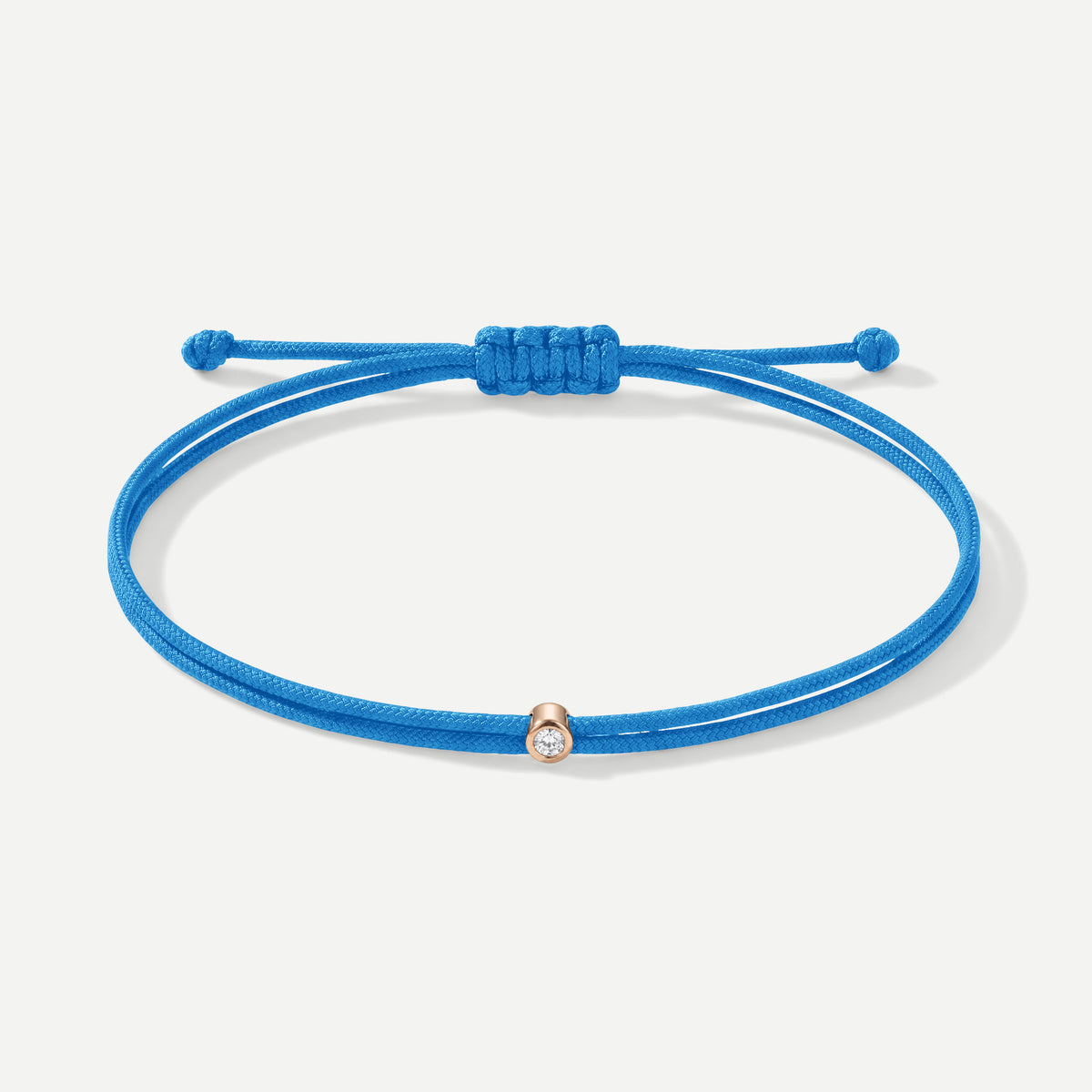 Double Eco-Cord Armband Ozeanblau – Rosé vergoldet