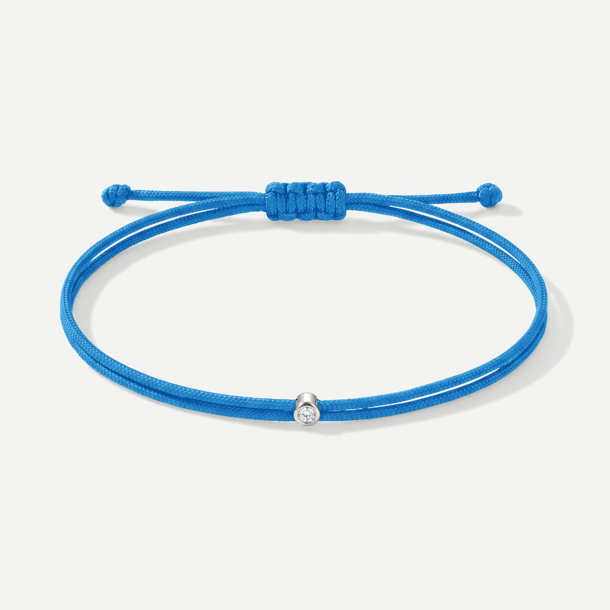 Double Eco-Cord Armband Ozeanblau – Silber