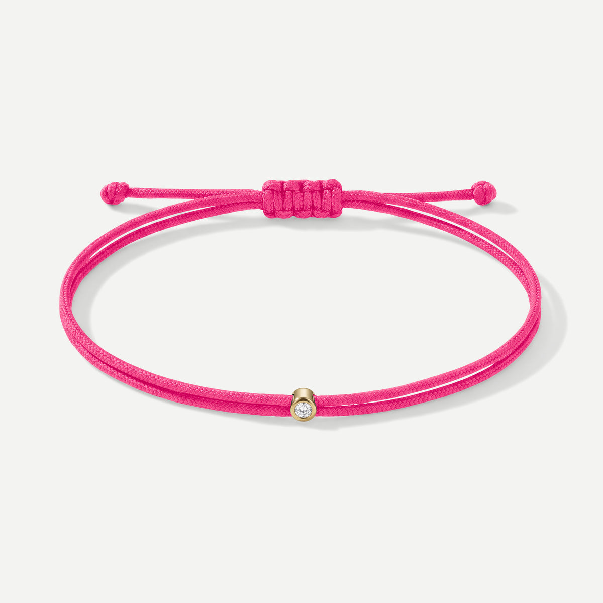 Double Eco-Cord Armband Pink – Gelb vergoldet