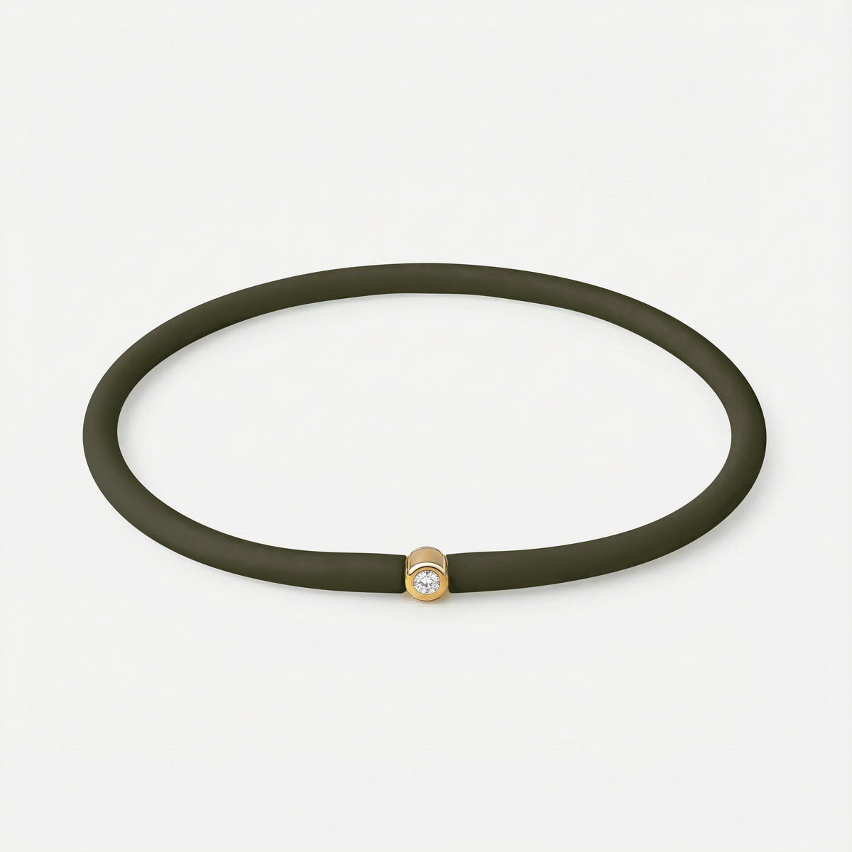 Rainbow Armband Khaki – Gelb vergoldet