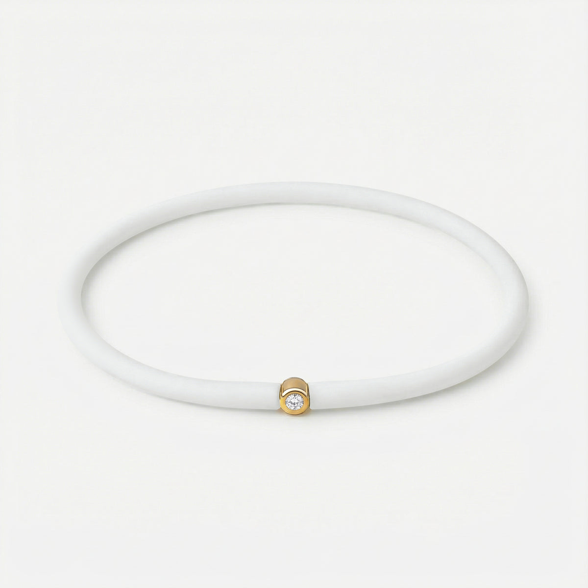 Rainbow Armband Weiß – Gelb vergoldet