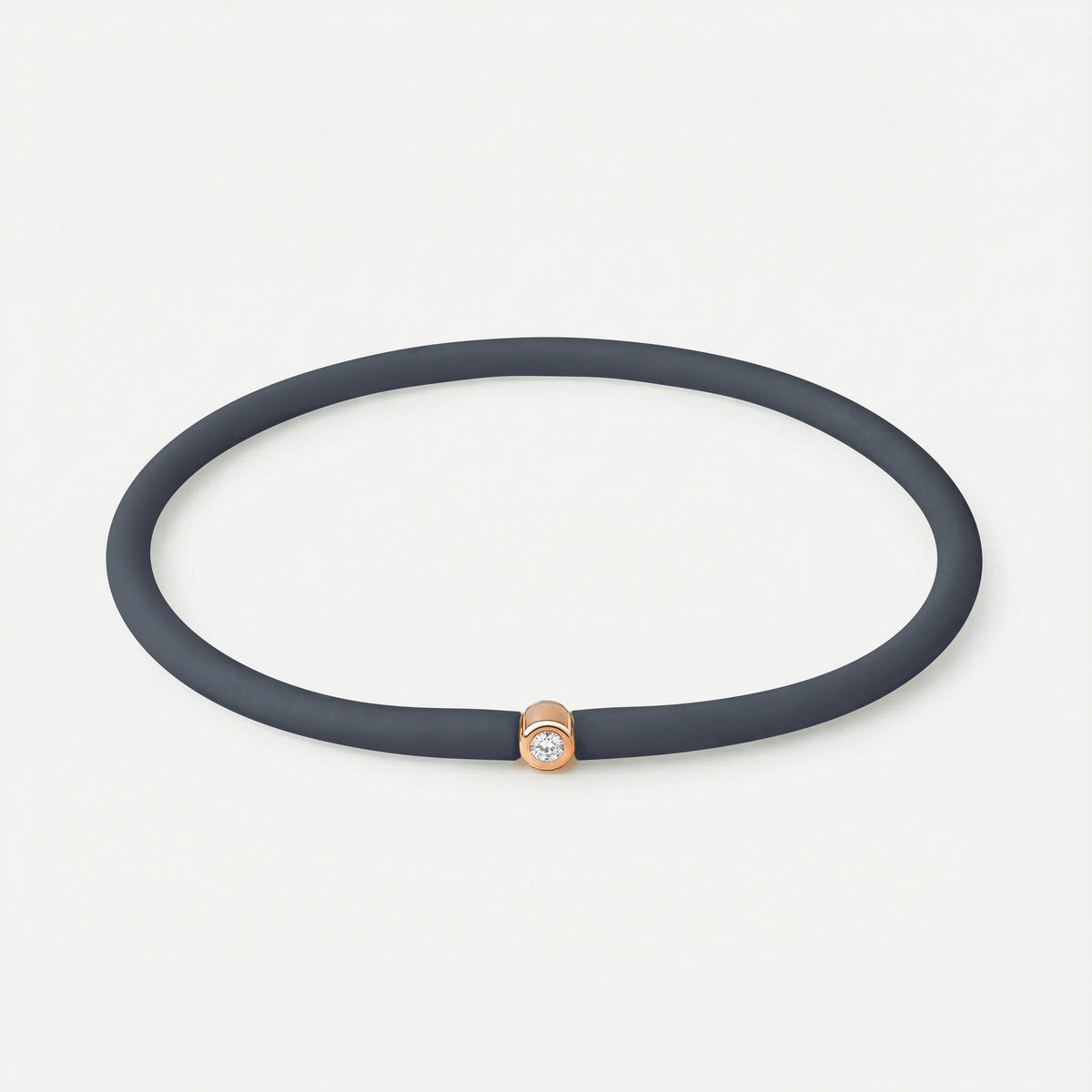 Rainbow Armband Anthrazit – Rosé vergoldet