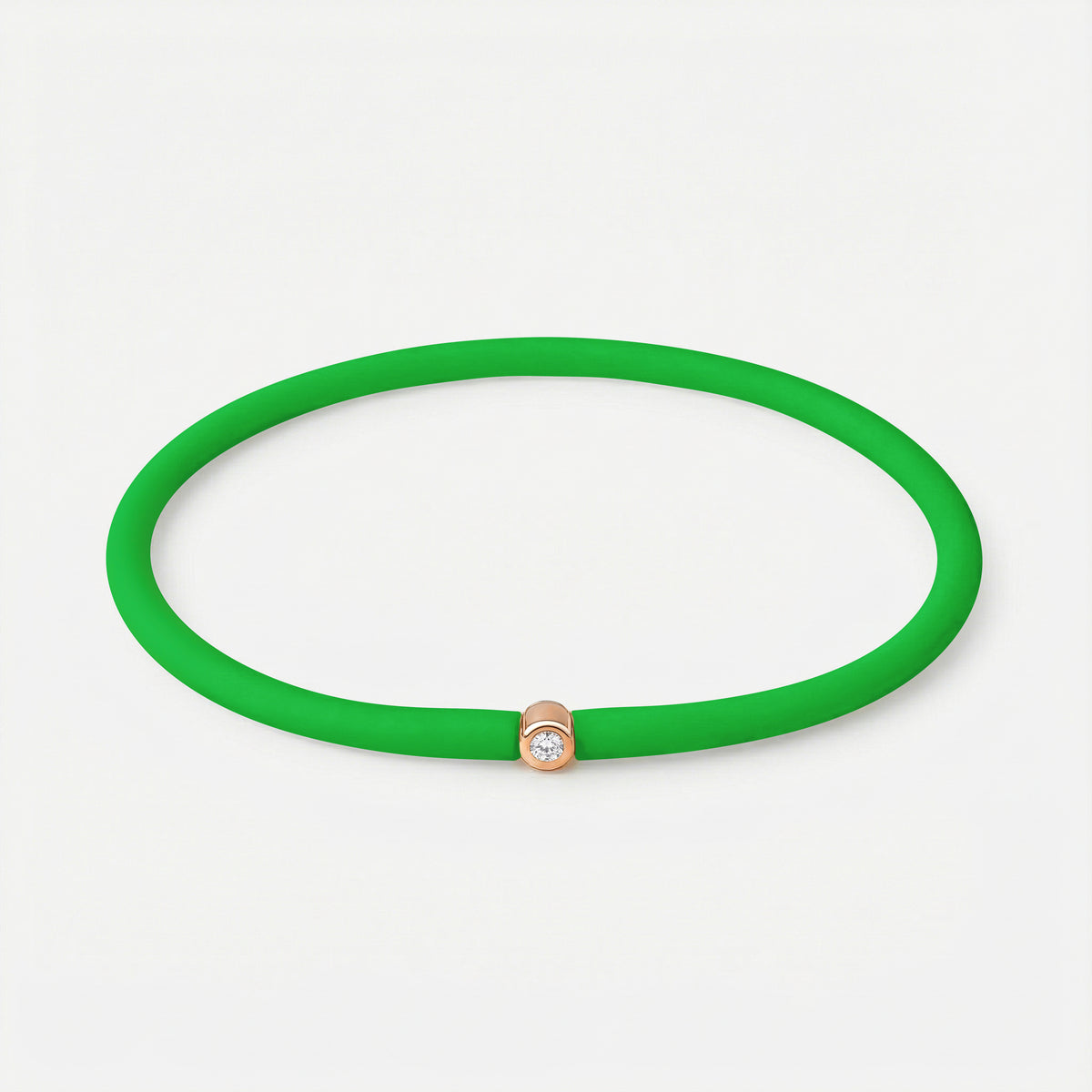 Rainbow Armband Apfelgrün – Rosé vergoldet