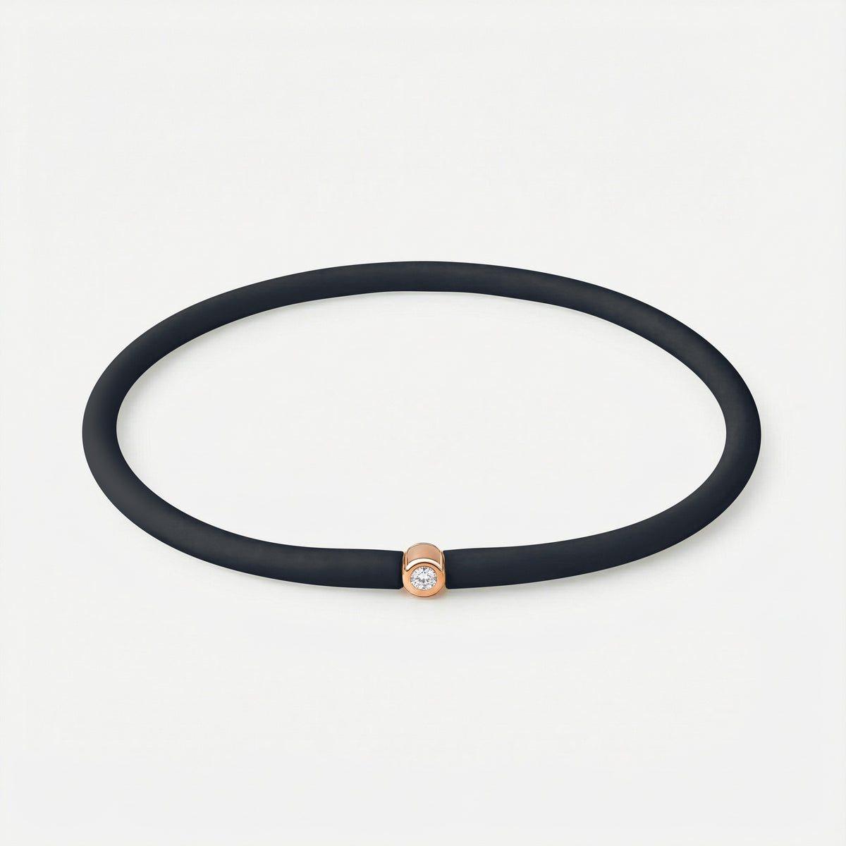 Rainbow Armband Schwarz – Rosé vergoldet