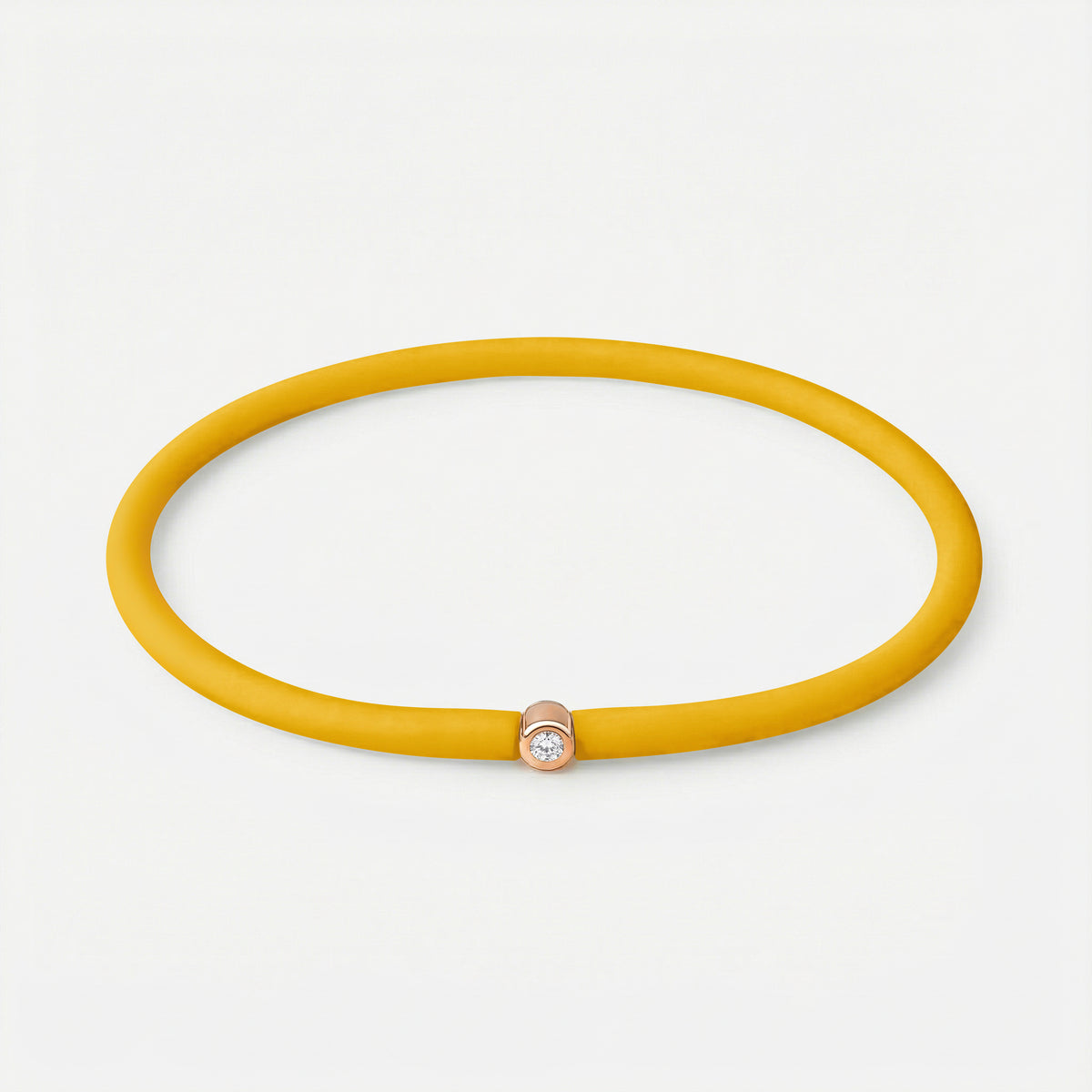 Rainbow Armband Senf – Rosé vergoldet