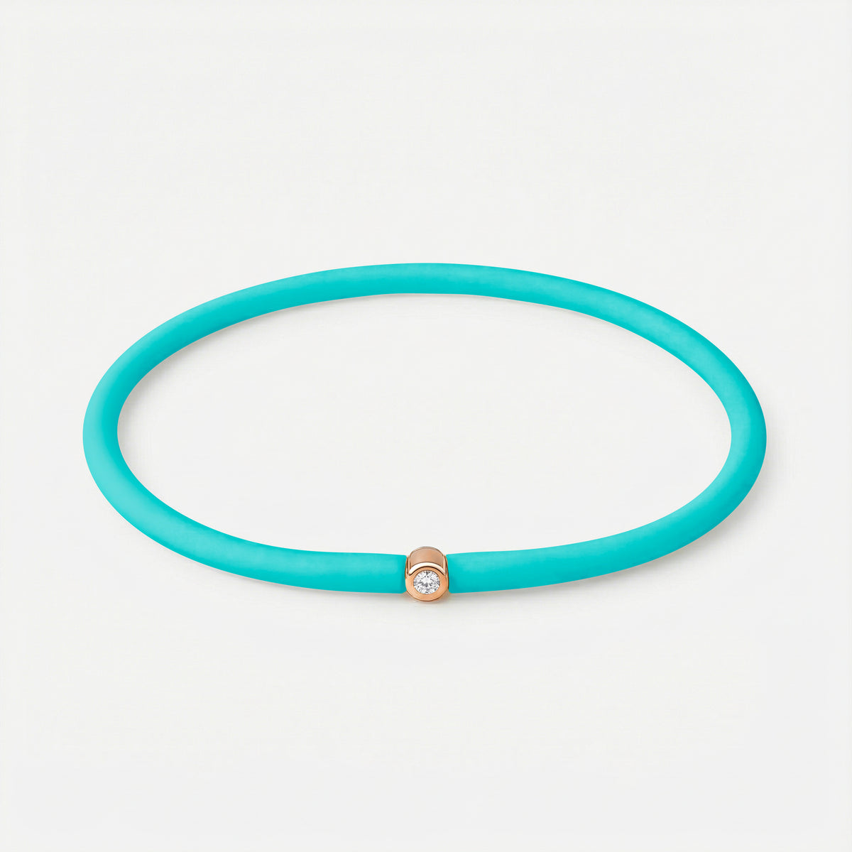 Rainbow Armband Türkis – Rosé vergoldet