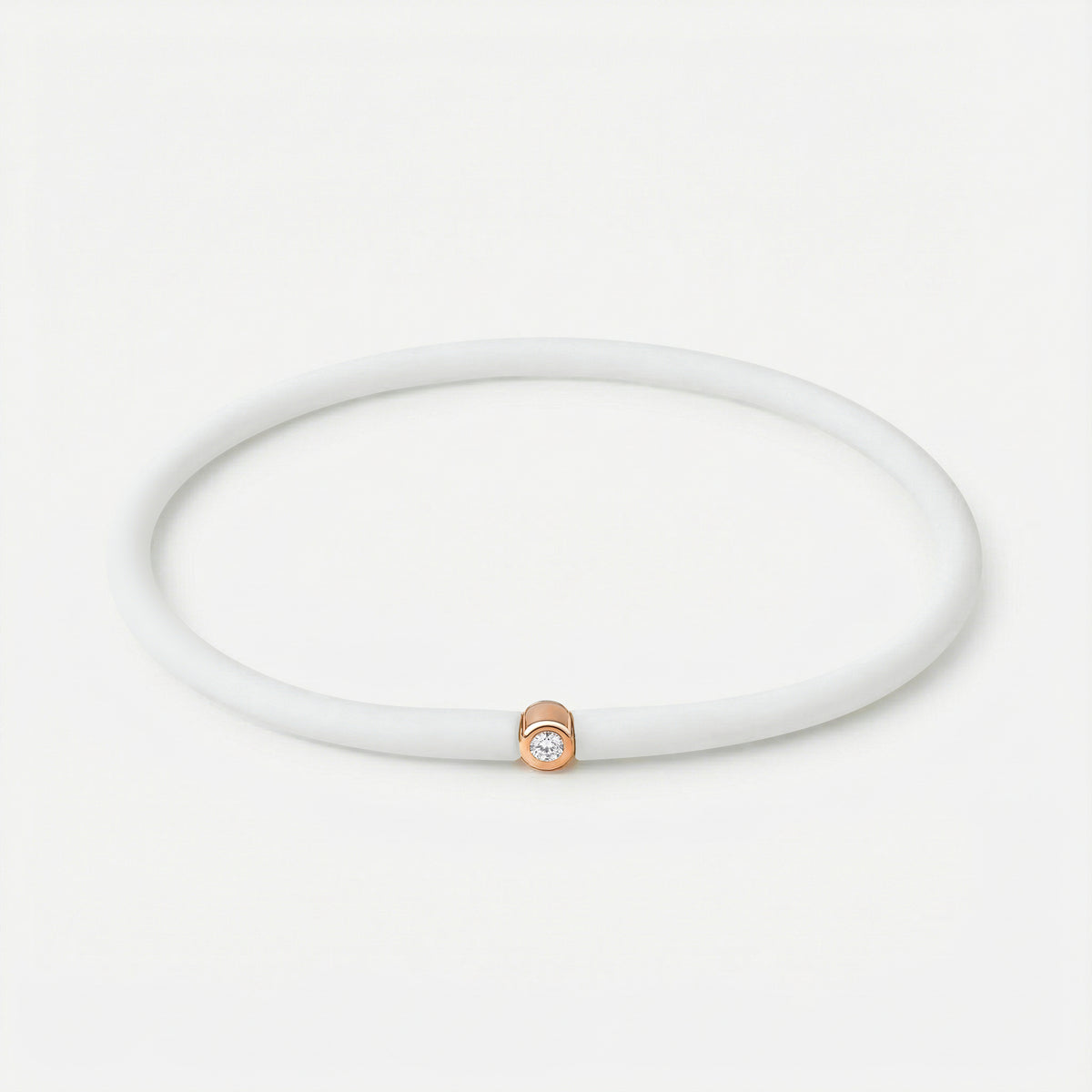 Rainbow Armband Weiß – Rosé vergoldet