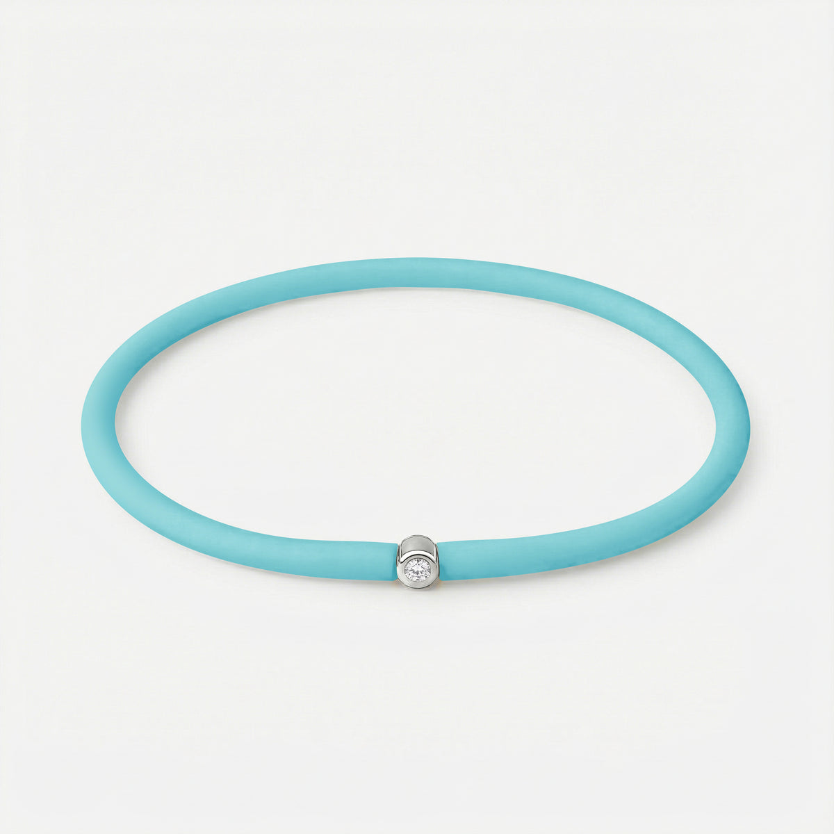 Rainbow Armband Eisblau – Silber