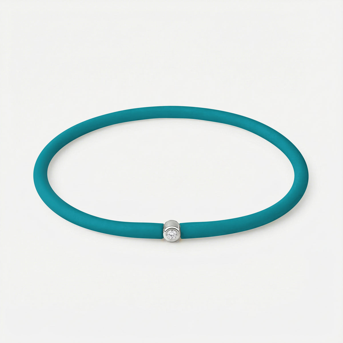 Rainbow Armband Petrol – Silber