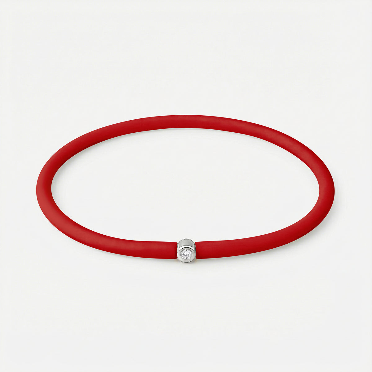 Rainbow Armband Rot – Silber