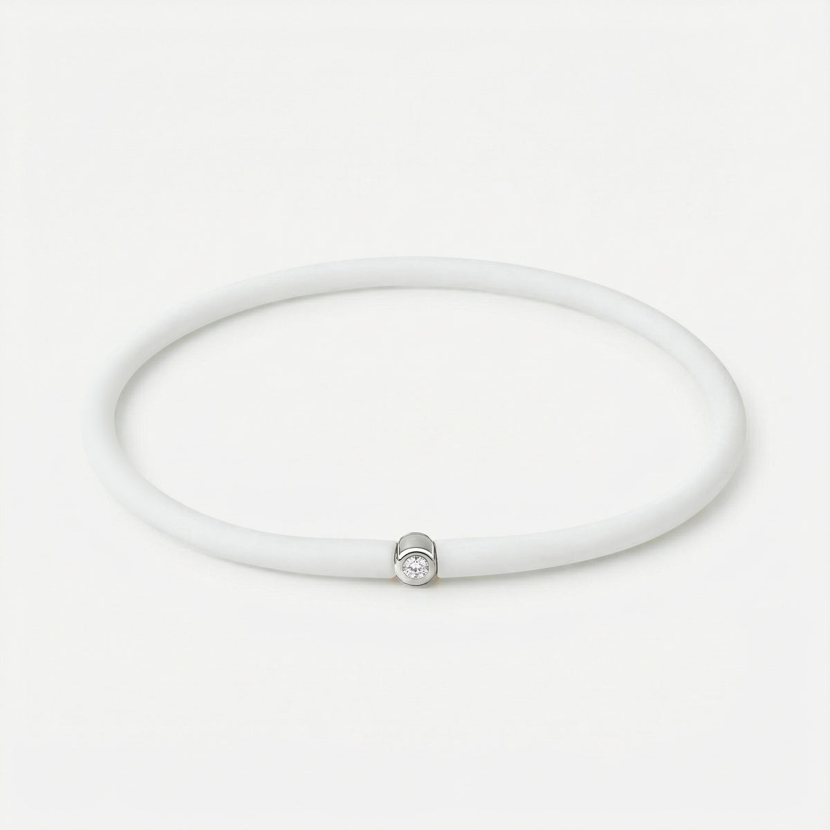 Rainbow Armband Weiß – Silber