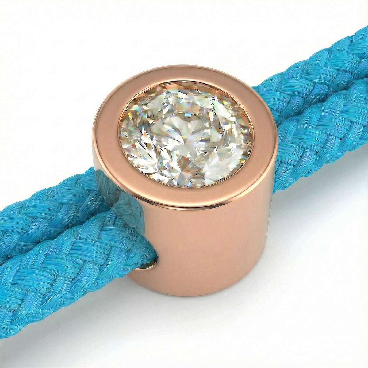 Double Eco-Cord Armband – Fassung Rosé vergoldet