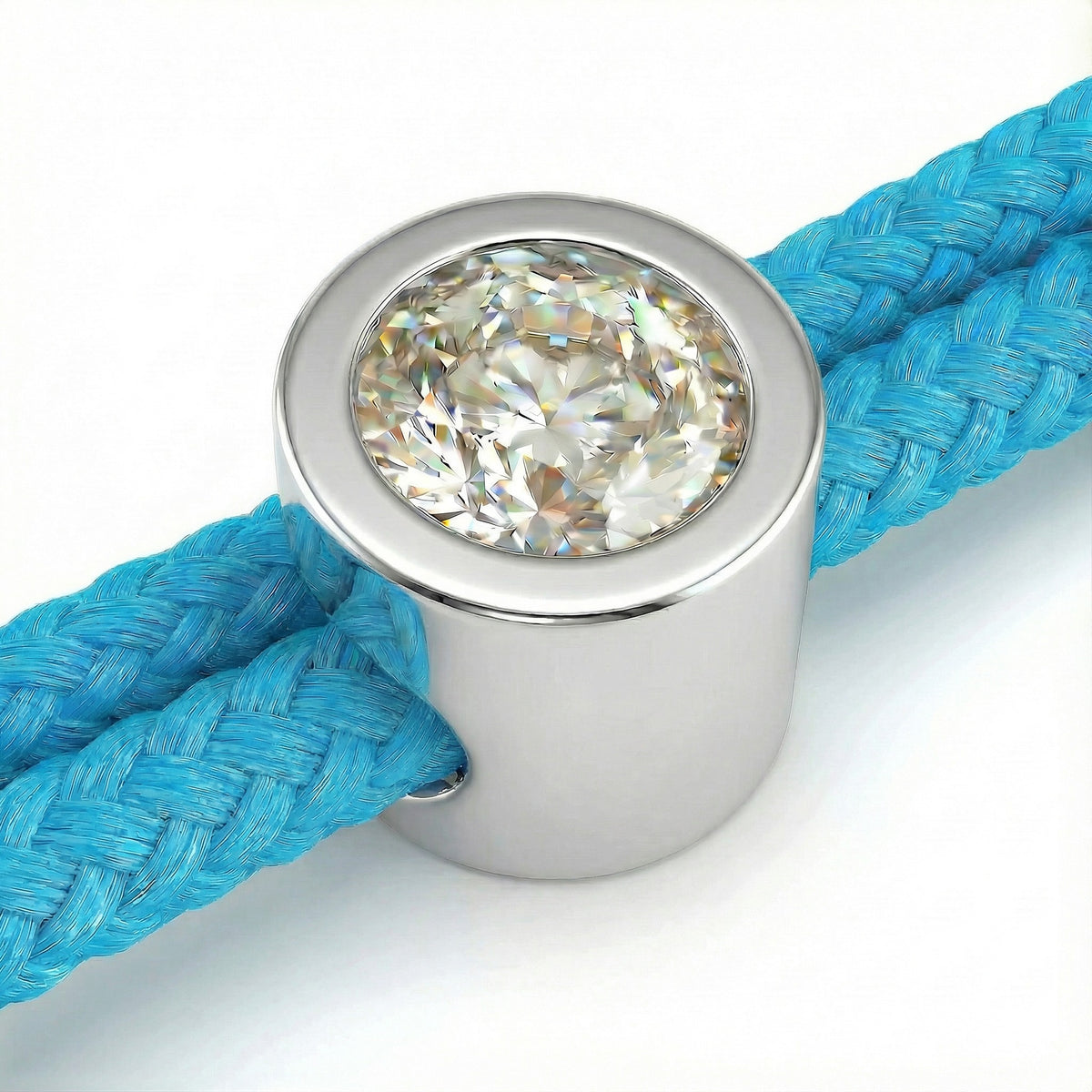Double Eco-Cord Armband – Fassung Silber