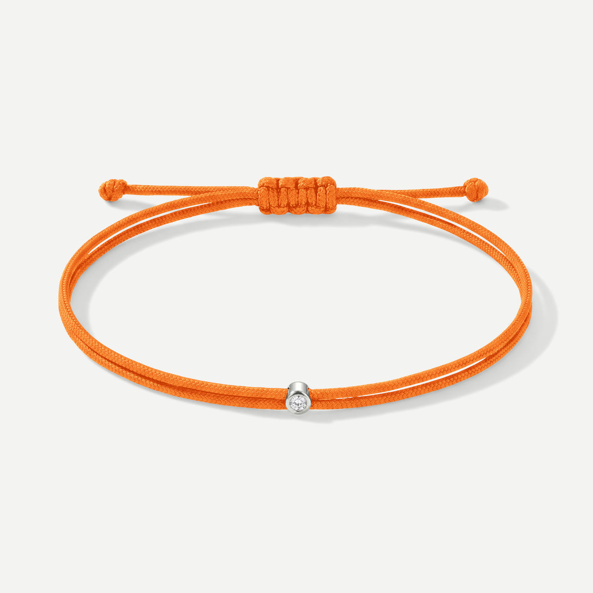 Double Eco-Cord Armband Aprikot – Silber
