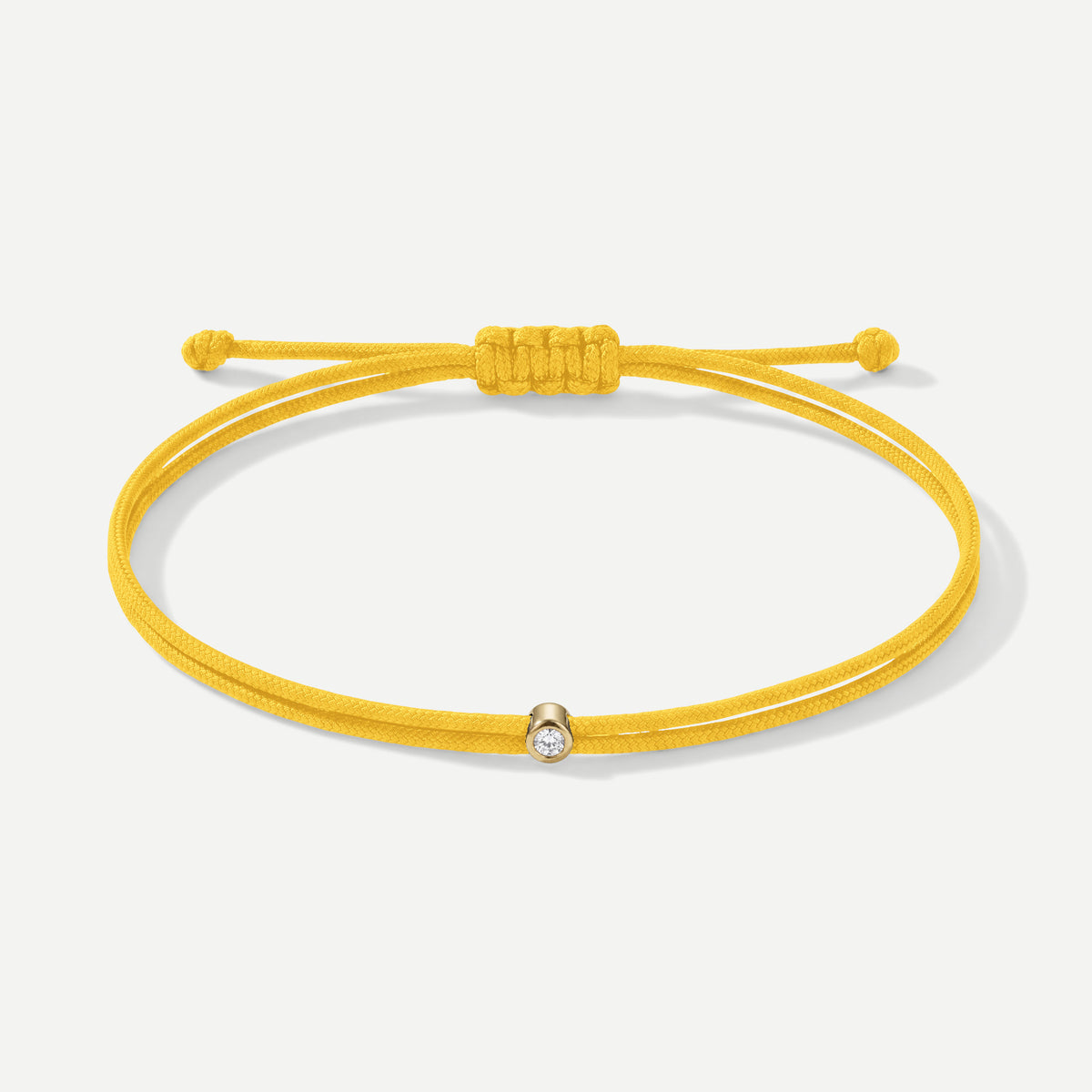 Double Eco-Cord Armband Gelb – Gelb vergoldet