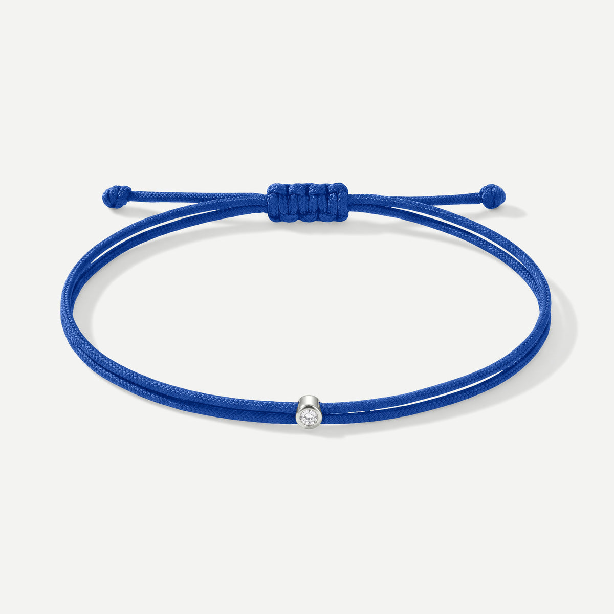 Double Eco-Cord Armband Königsblau – Silber