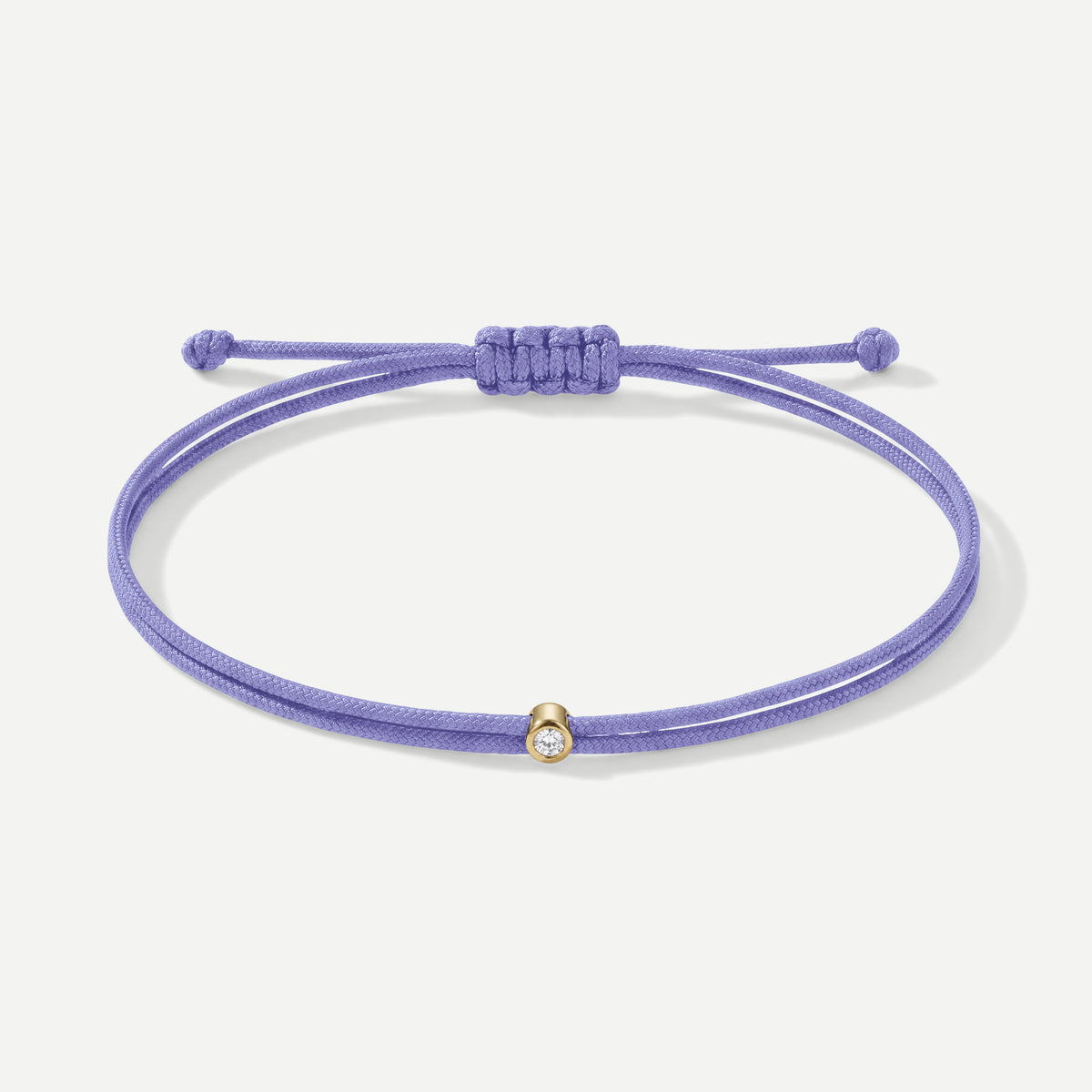 Double Eco-Cord Armband Lavendel – Gelb vergoldet