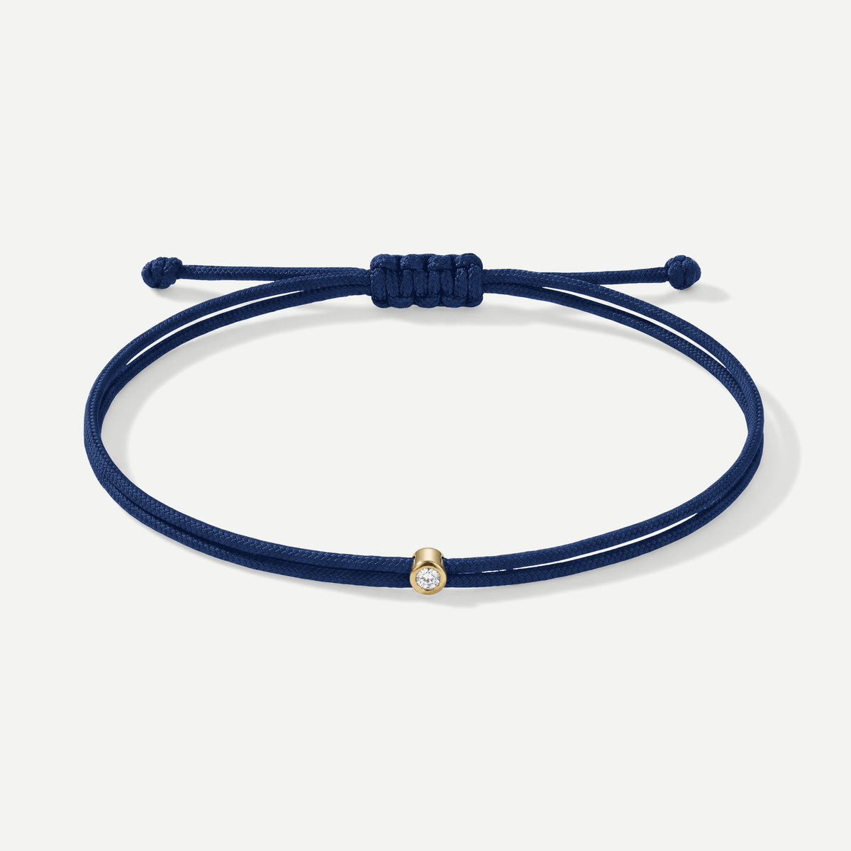 Double Eco-Cord Armband Marine – Gelb vergoldet