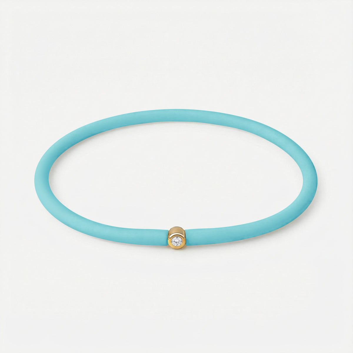 Rainbow Armband Eisblau – Gelb vergoldet