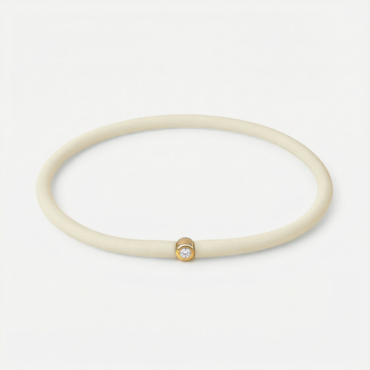 Rainbow Armband Elfenbein – Gelb vergoldet