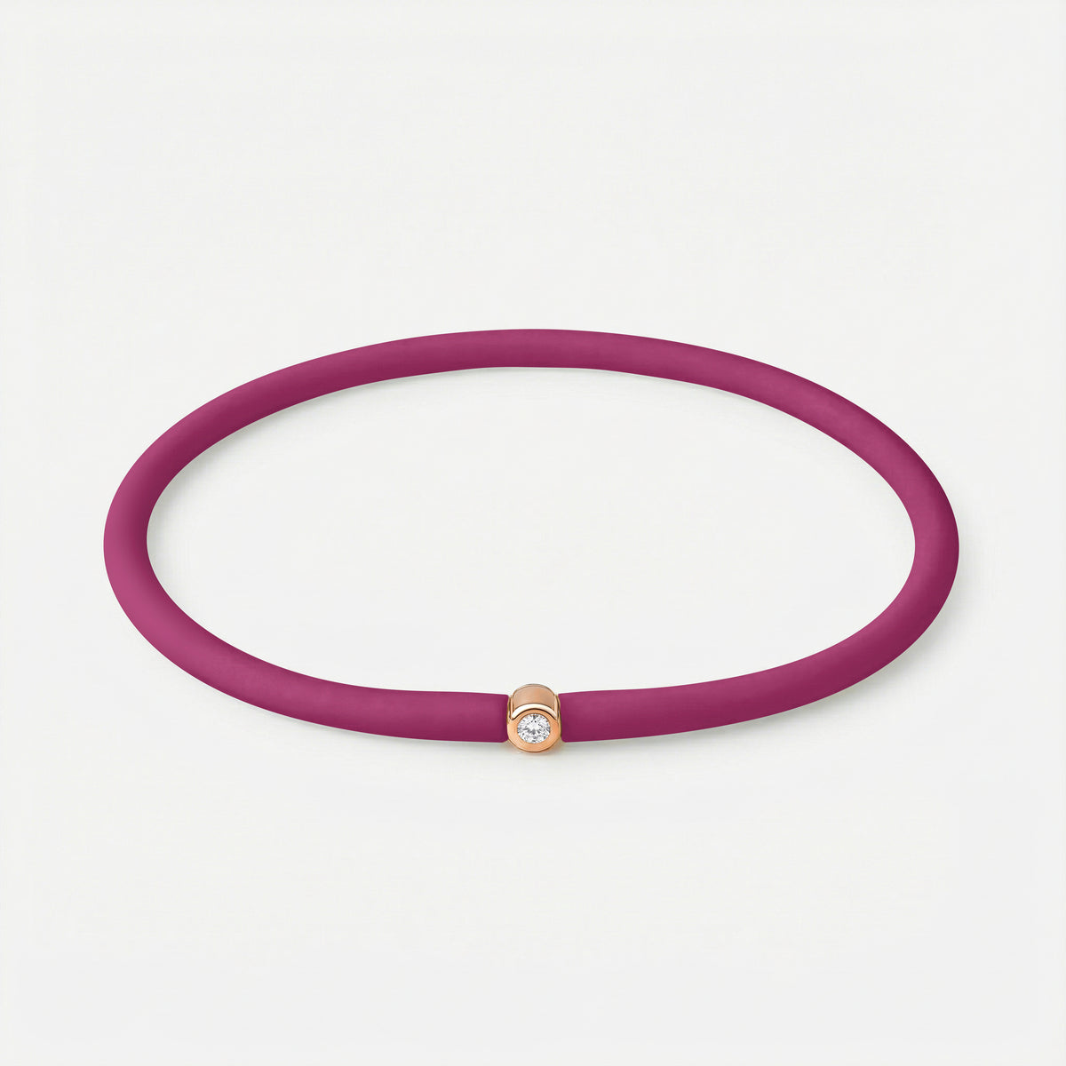 Rainbow Armband Aubergine – Rosé vergoldet
