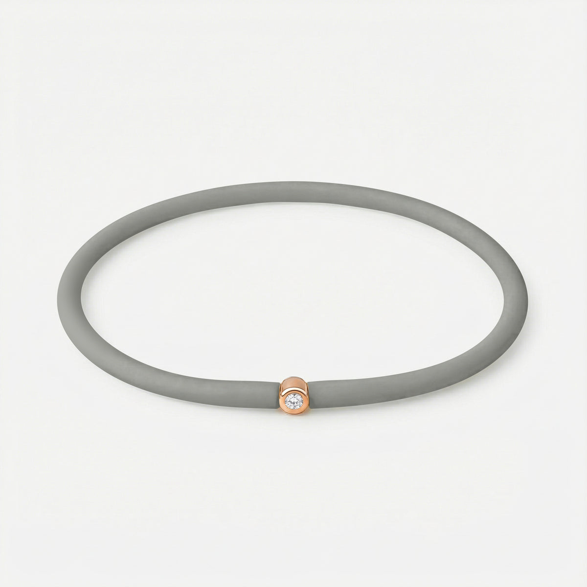 Rainbow Armband Grau – Rosé vergoldet