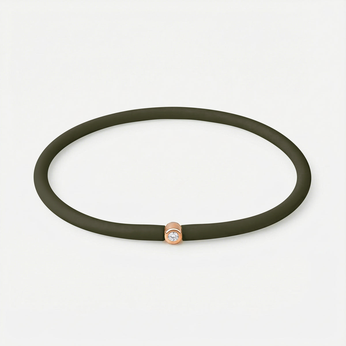 Rainbow Armband Khaki – Rosé vergoldet