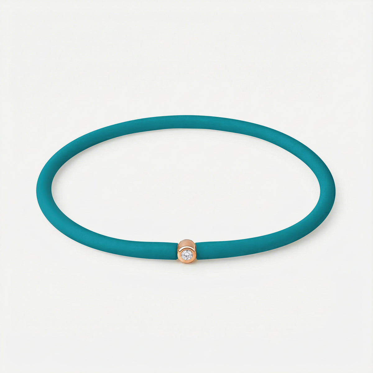Rainbow Armband Petrol – Rosé vergoldet