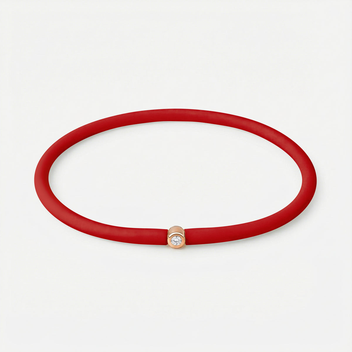 Rainbow Armband Rot – Rosé vergoldet