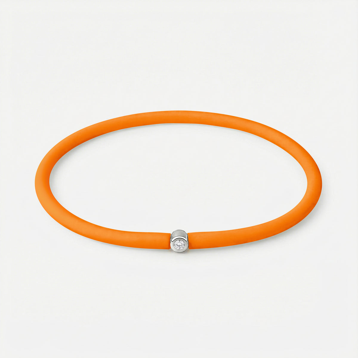 Rainbow Armband Aprikot – Silber