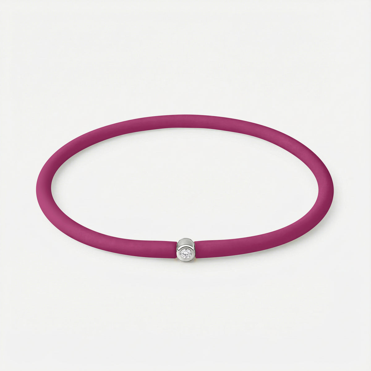 Rainbow Armband Aubergine – Silber