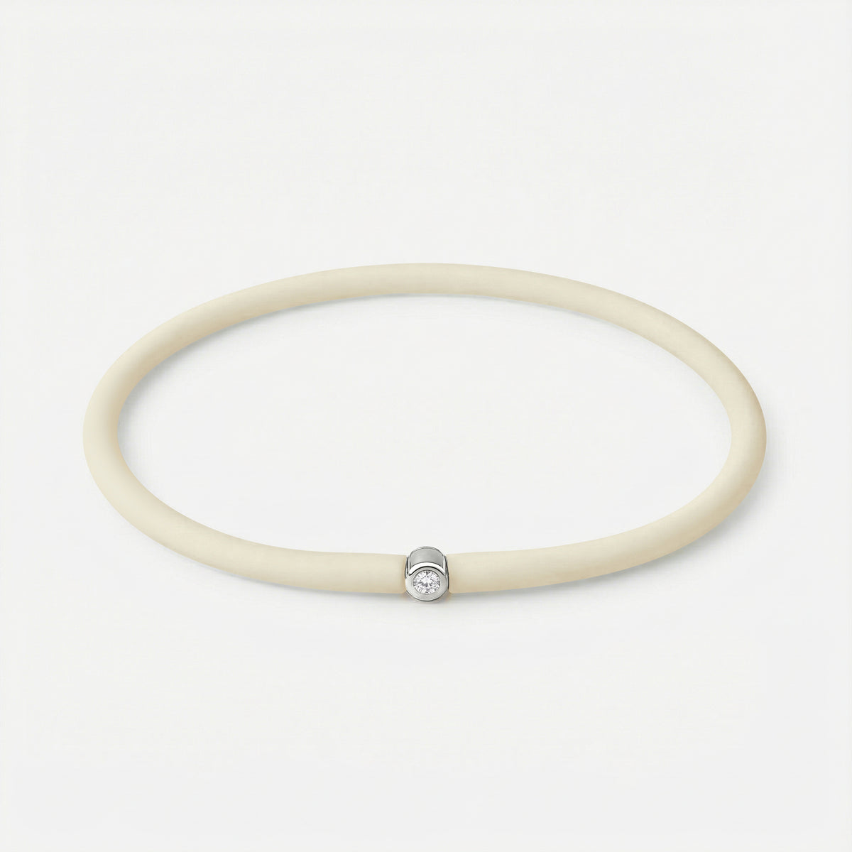 Rainbow Armband Elfenbein – Silber