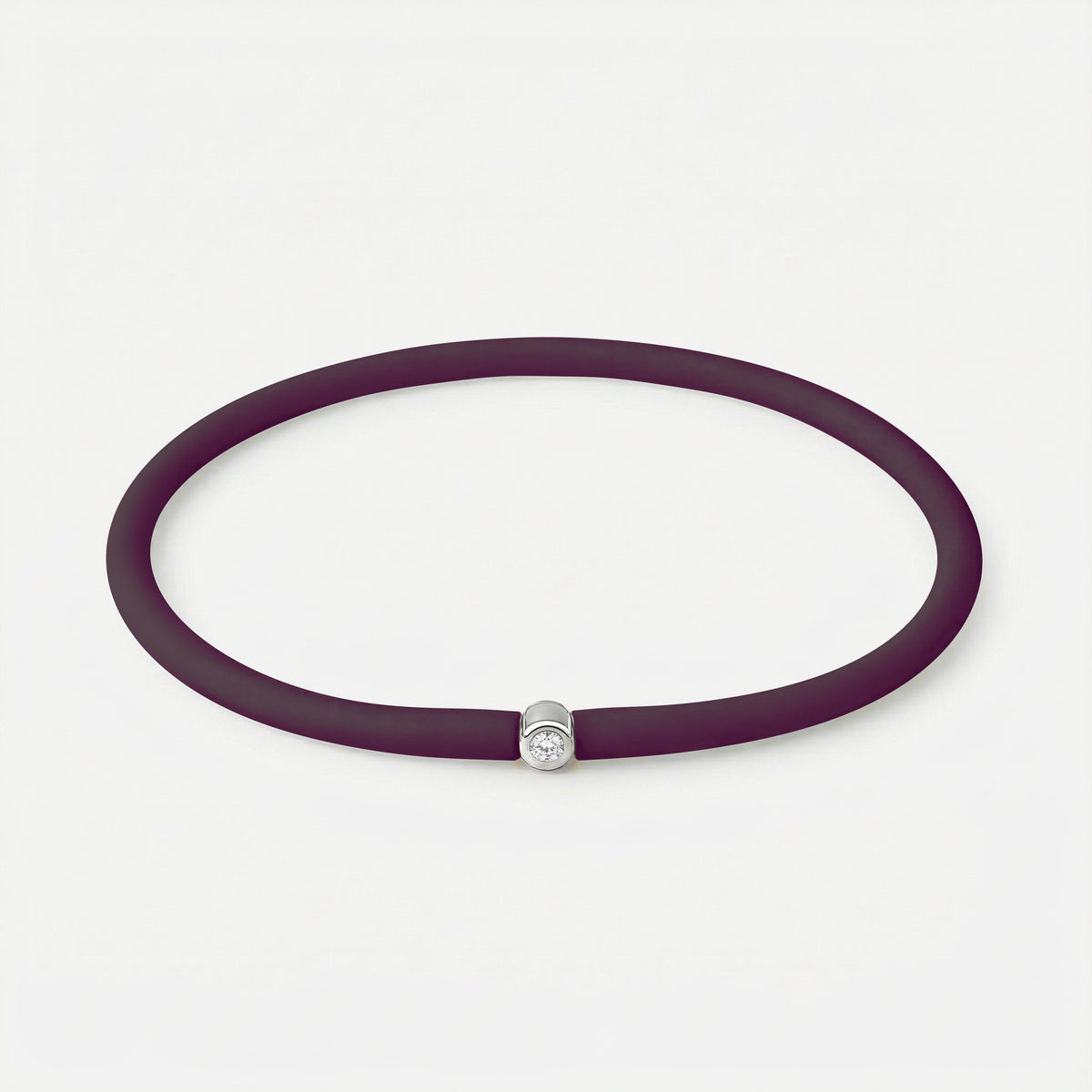 Rainbow Armband Pflaume – Silber