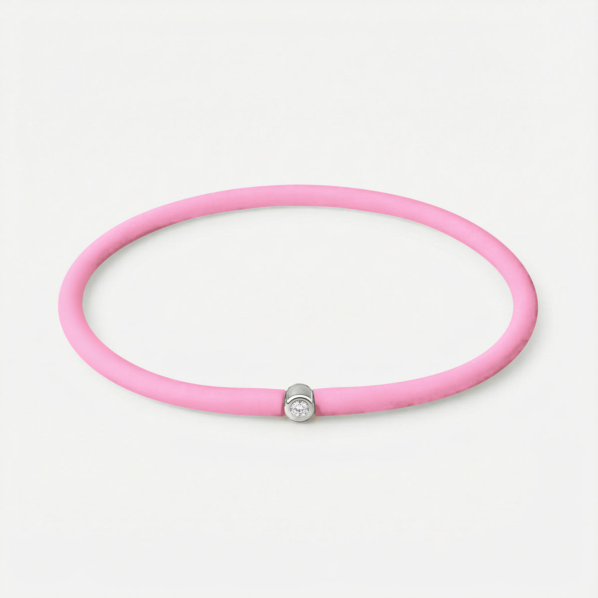 Rainbow Armband Rosa – Silber